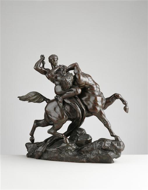 BARYE, Thésée combattant le centaure Biénor