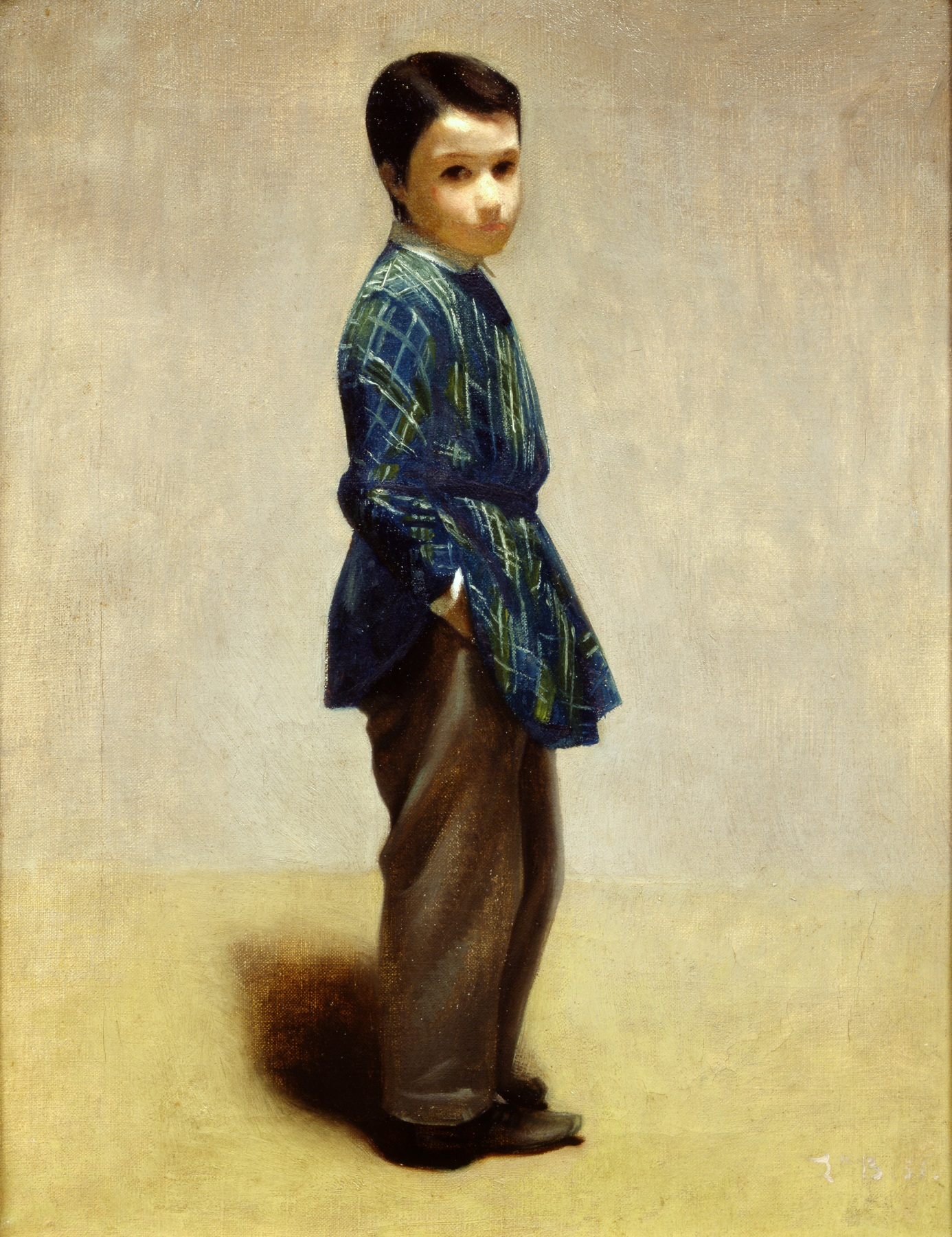 Léon Bonnat Portrait de Paul Bonnat, 9 ans, jeune frère de l'artiste